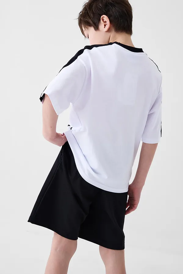 Комплект трикотажный для мальчиков: фуфайка (футболка), шорты PLAYTODAY, белый,черный - фото 2