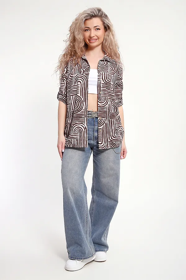 Рубашка 37010 НАТАЛИ, бежевый - фото 2