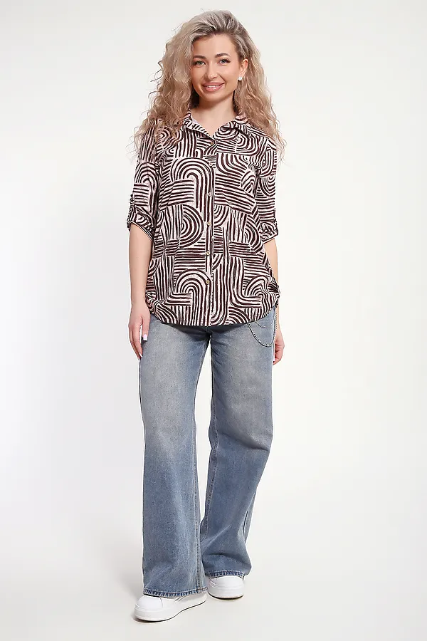 Рубашка 37010 НАТАЛИ, бежевый - фото 2