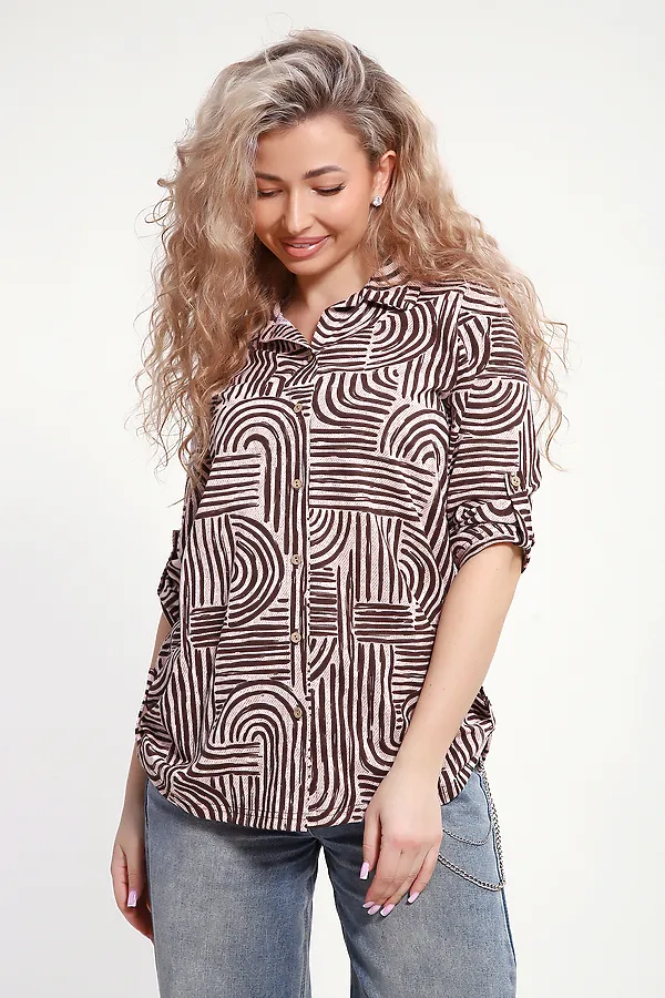 Рубашка 37010 НАТАЛИ, бежевый - фото 2