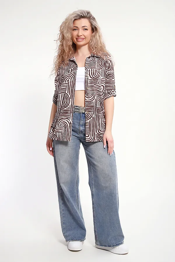 Рубашка 37010 НАТАЛИ, бежевый - фото 2