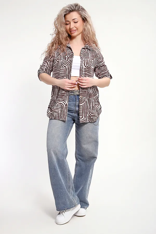 Рубашка 37010 НАТАЛИ, бежевый - фото 2