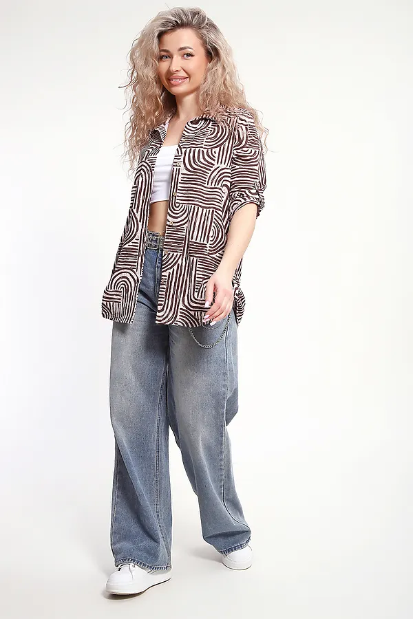 Рубашка 37010 НАТАЛИ, бежевый - фото 2