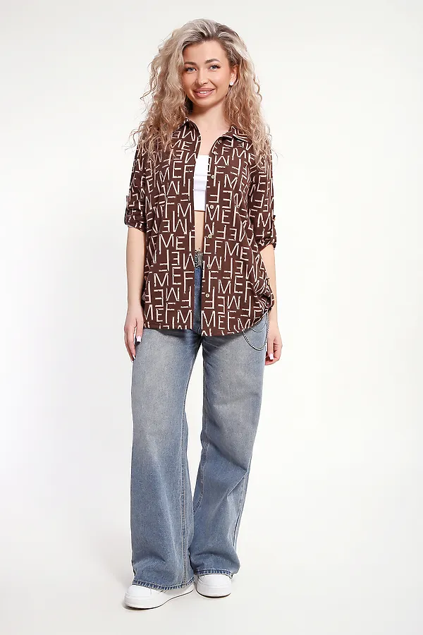 Рубашка 37009 НАТАЛИ, коричневый - фото 2