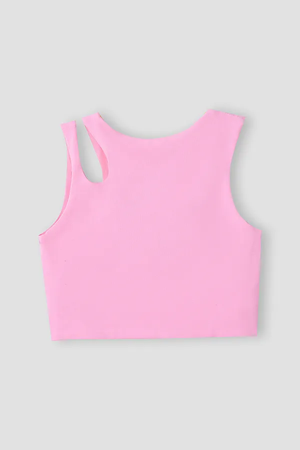 Комплект для девочек (топ для занятий спортом, велосипедки) MARK FORMELLE, розовый +печать - фото 2