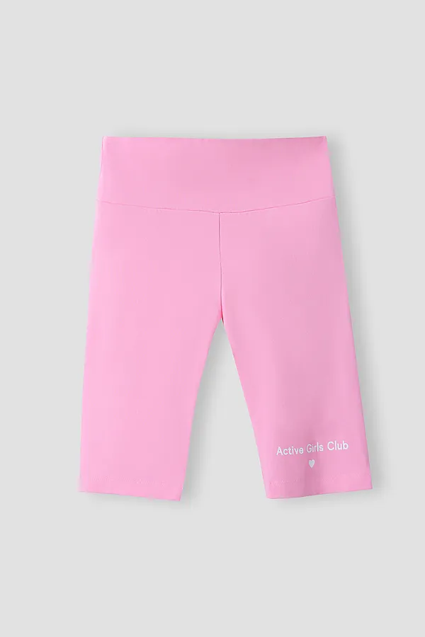 Комплект для девочек (топ для занятий спортом, велосипедки) MARK FORMELLE, розовый +печать - фото 2