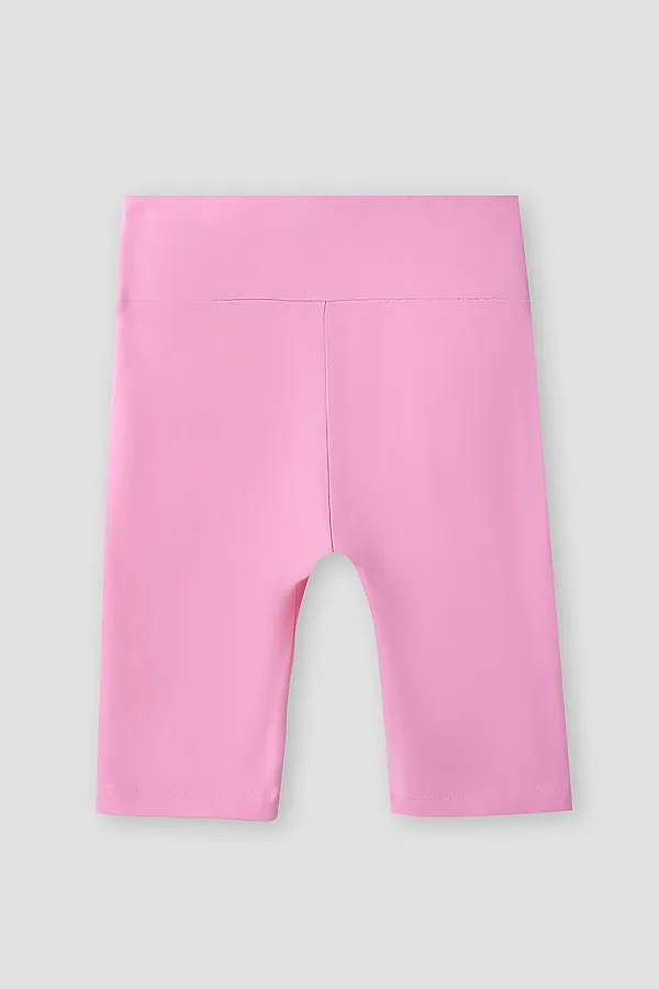 Комплект для девочек (топ для занятий спортом, велосипедки) MARK FORMELLE, розовый +печать - фото 2