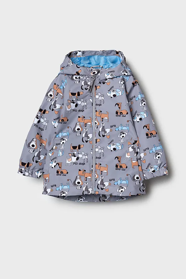 Куртка детская текстильная с полиуретановым покрытием для мальчиков (ветровка) PLAYTODAY, разноцветный - фото 2