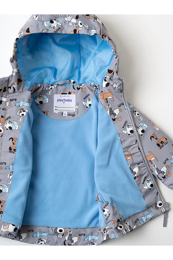 Куртка детская текстильная с полиуретановым покрытием для мальчиков (ветровка) PLAYTODAY, разноцветный - фото 2