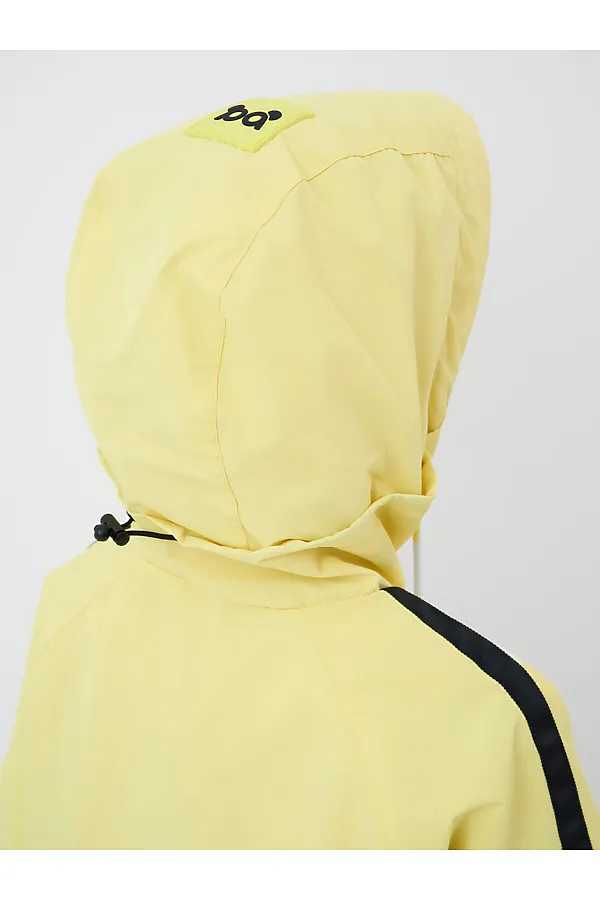 Куртка текстильная с полиуретановым покрытием для девочек (ветровка) PLAYTODAY, жёлтый - фото 2