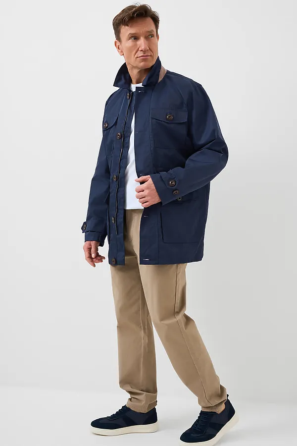 Куртка текстильная с полиуретановым покрытием для мужчин (ветровка) PLAYTODAY, тёмно-синий - фото 2