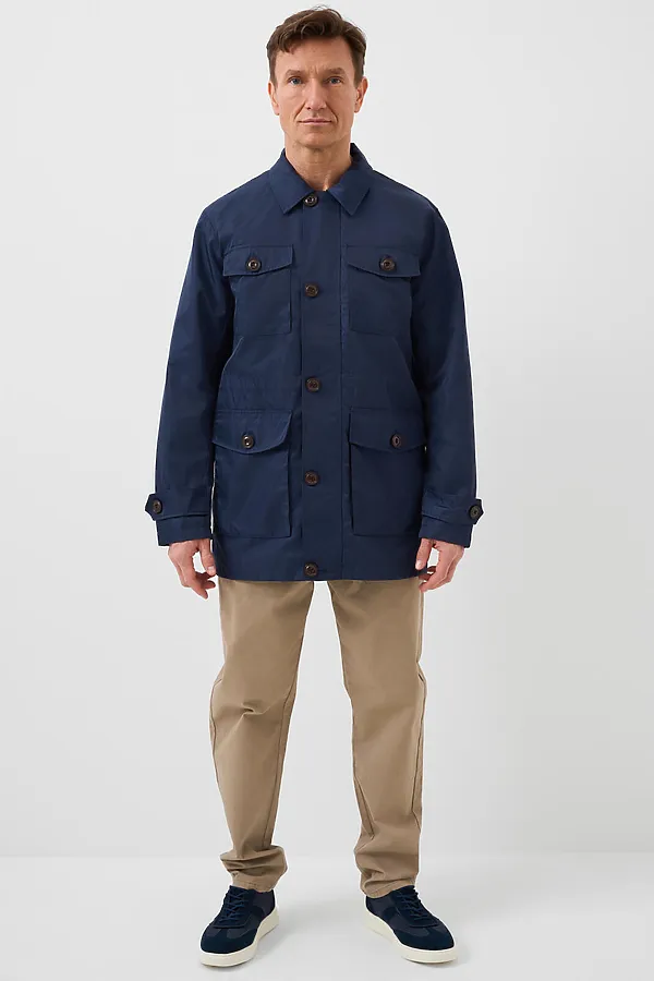 Куртка текстильная с полиуретановым покрытием для мужчин (ветровка) PLAYTODAY, тёмно-синий - фото 2