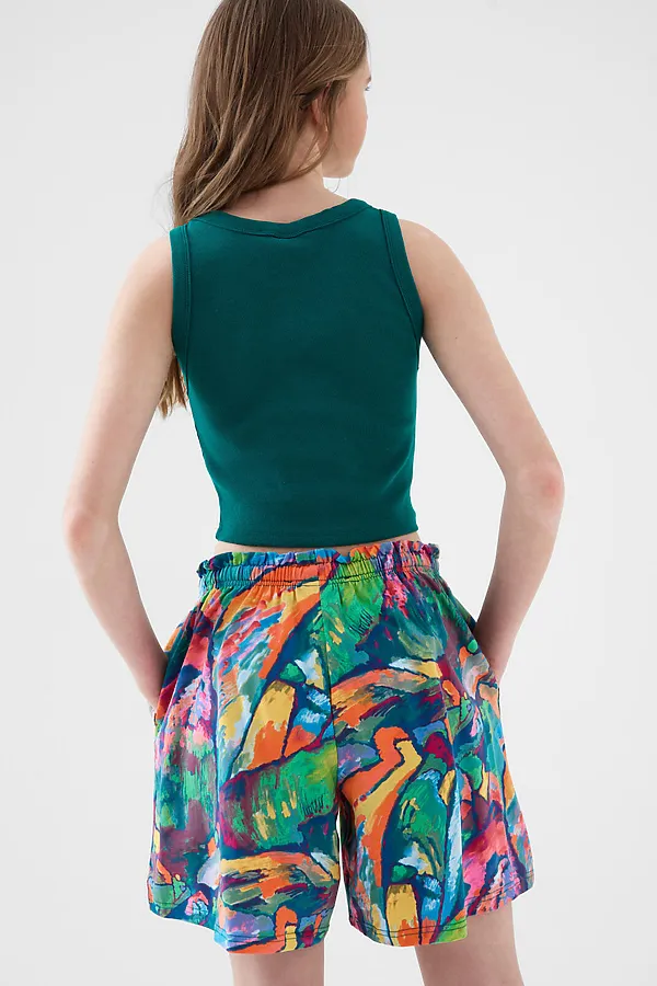 Комплект трикотажный для девочек: майка, шорты PLAYTODAY, разноцветный - фото 2