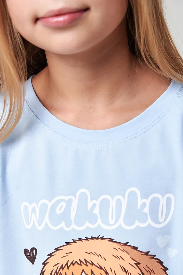 Пижама с брюками Ушастик длинный рукав НАТАЛИ, голубой - фото 2