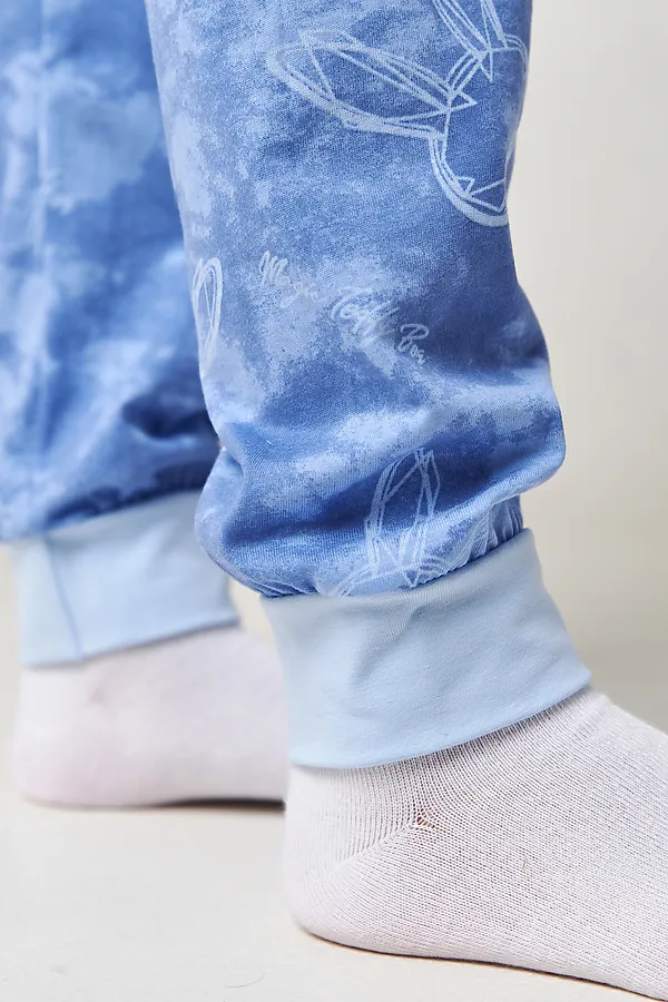 Пижама с брюками Ушастик длинный рукав НАТАЛИ, голубой - фото 2