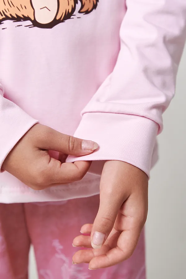 Пижама с брюками Ушастик длинный рукав НАТАЛИ, розовый - фото 2