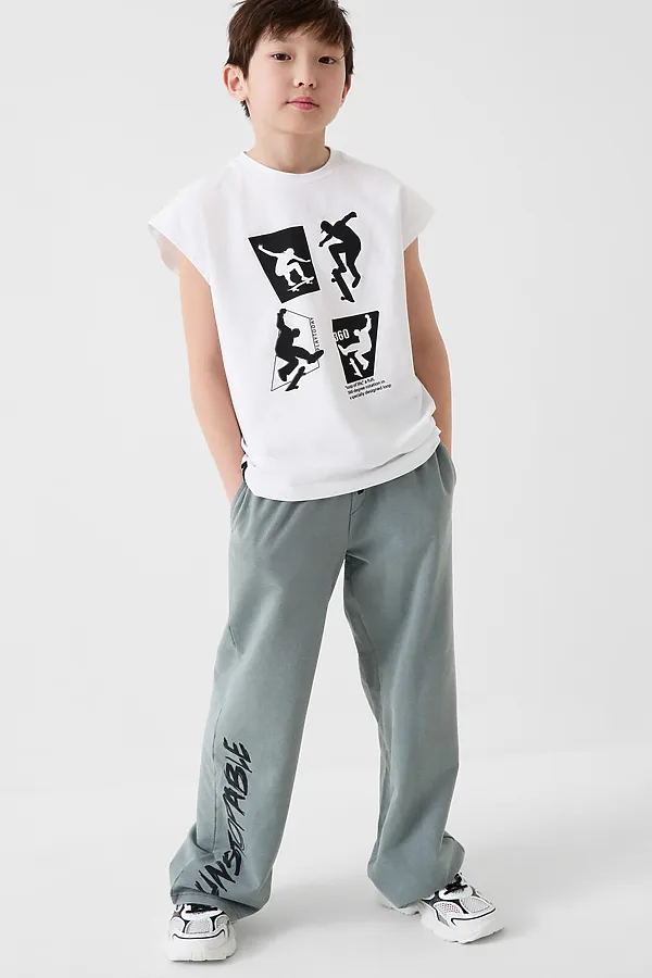 Брюки трикотажные для мальчиков PLAYTODAY, серый - фото 2