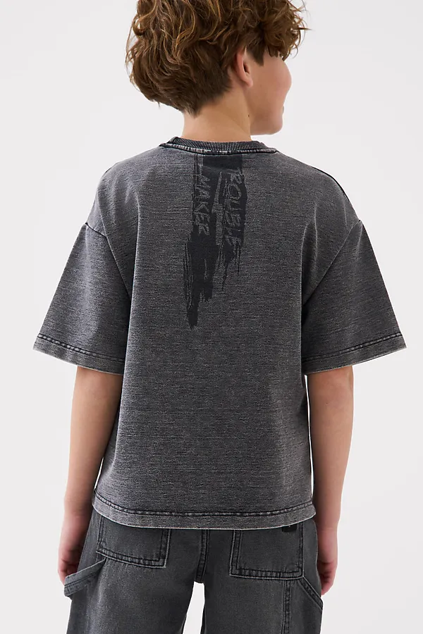 Джемпер трикотажный для мальчиков (футболка) PLAYTODAY, серый - фото 2