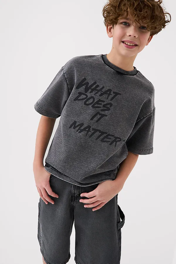 Джемпер трикотажный для мальчиков (футболка) PLAYTODAY, серый - фото 2