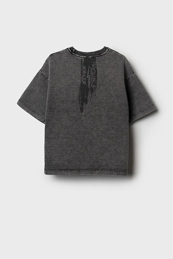 Джемпер трикотажный для мальчиков (футболка) PLAYTODAY, серый - фото 2