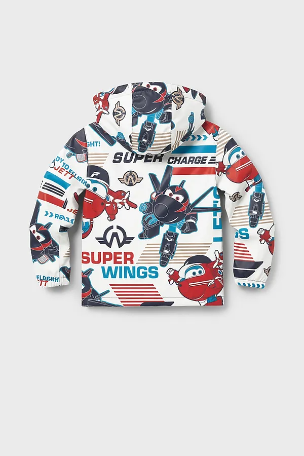 Куртка текстильная с полиуретановым покрытием для мальчиков (ветровка) PLAYTODAY, разноцветный - фото 2