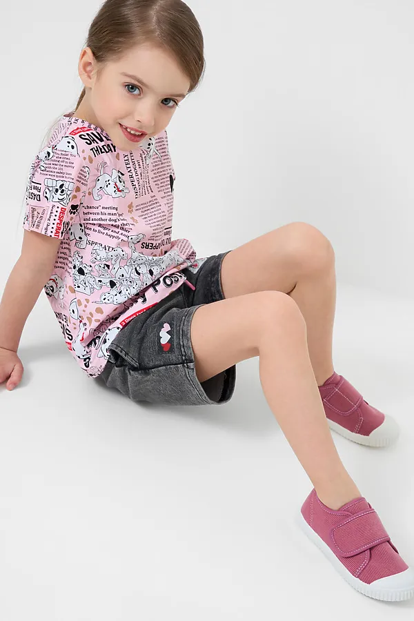 Шорты трикотажные для девочек PLAYTODAY, черный - фото 2