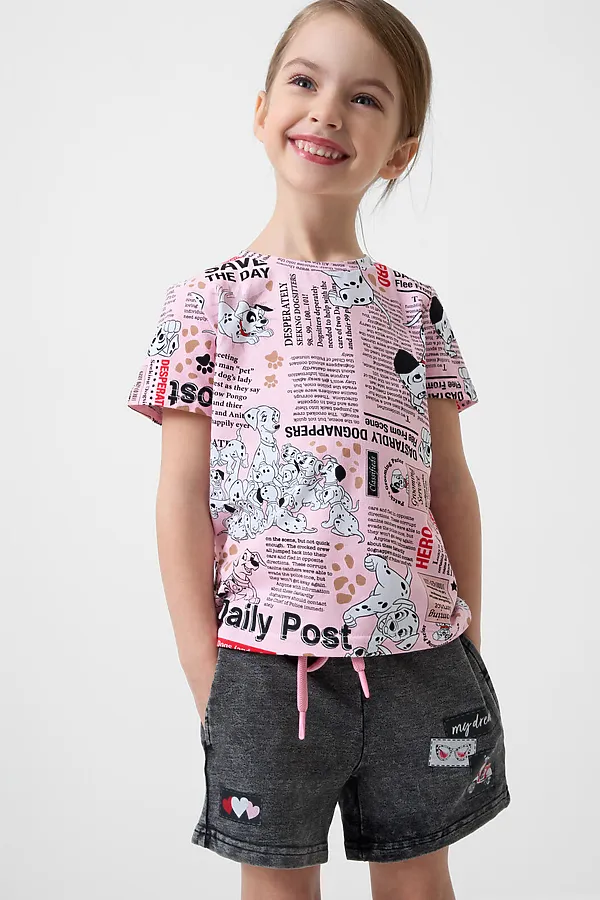 Шорты трикотажные для девочек PLAYTODAY, черный - фото 2