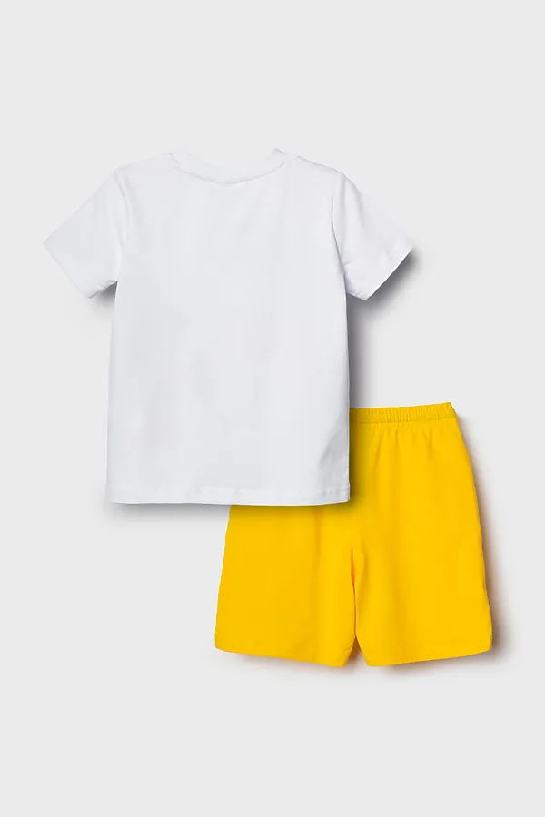 Комплект трикотажный для мальчиков: фуфайка (футболка), шорты PLAYTODAY, белый,жёлтый - фото 2