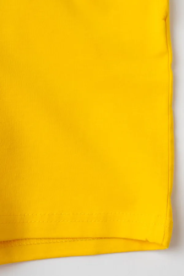 Комплект трикотажный для мальчиков: фуфайка (футболка), шорты PLAYTODAY, белый,жёлтый - фото 2