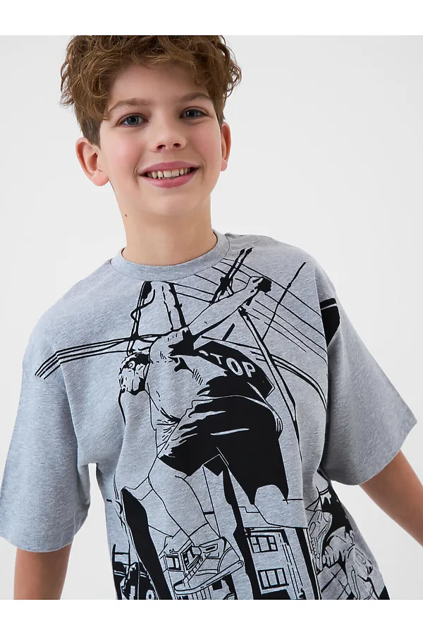 Пижама трикотажная для мальчиков PLAYTODAY, серый меланж - фото 2