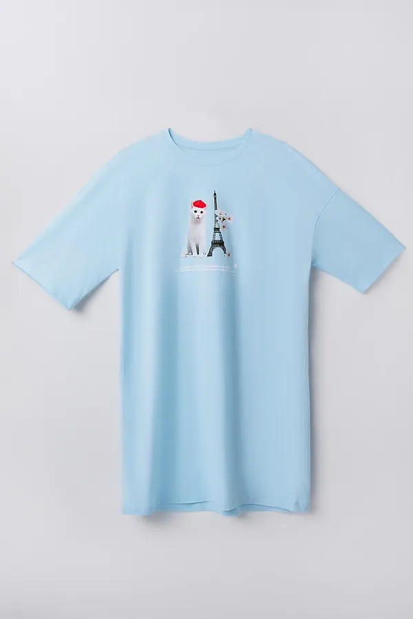 Туника женская MARK FORMELLE, голубое небо +печать2 - фото 2