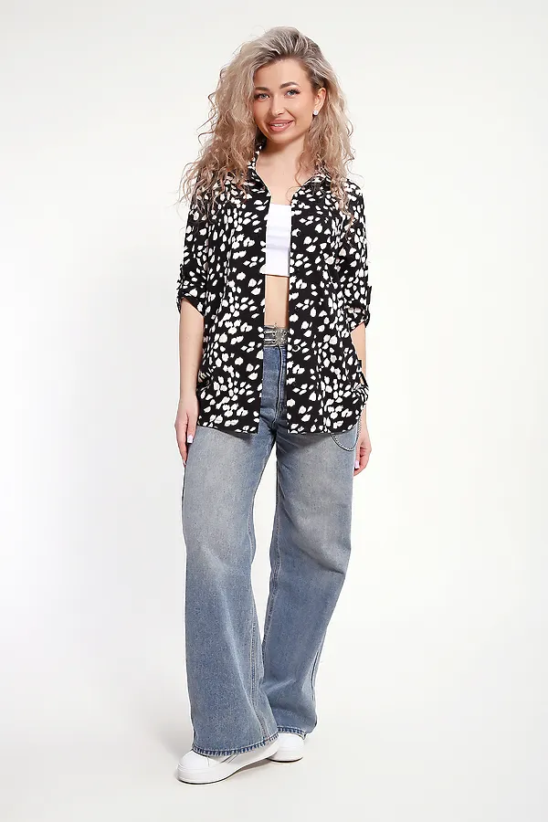 Рубашка 37011 НАТАЛИ, черный - фото 2