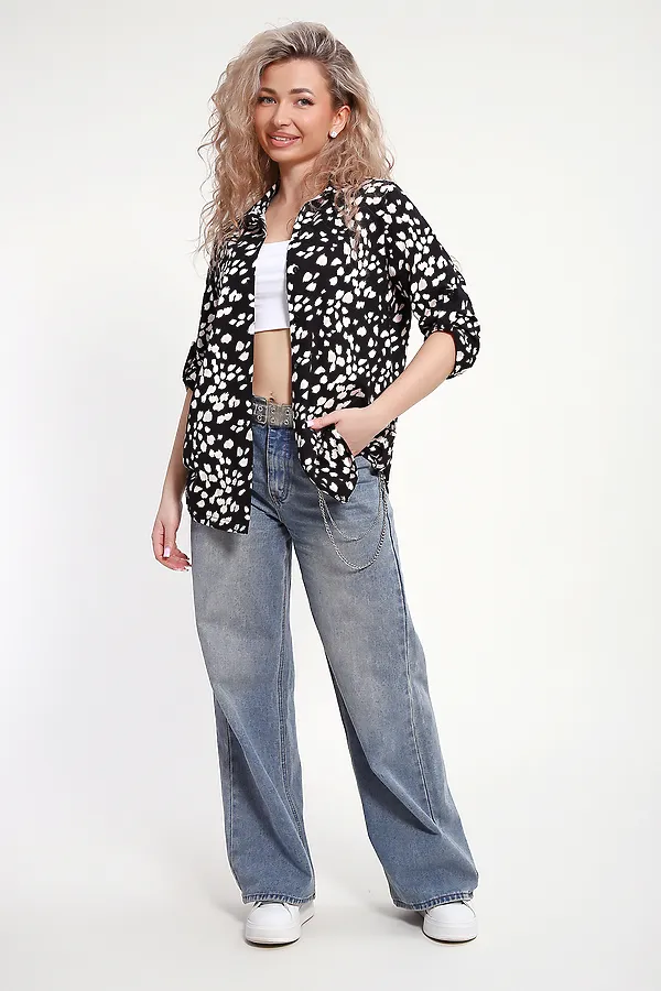 Рубашка 37011 НАТАЛИ, черный - фото 2