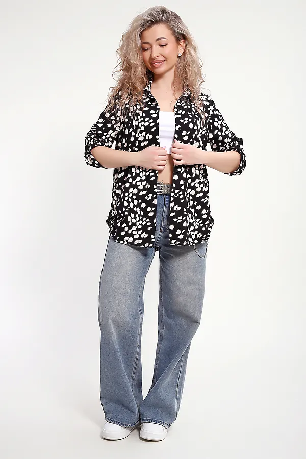 Рубашка 37011 НАТАЛИ, черный - фото 2