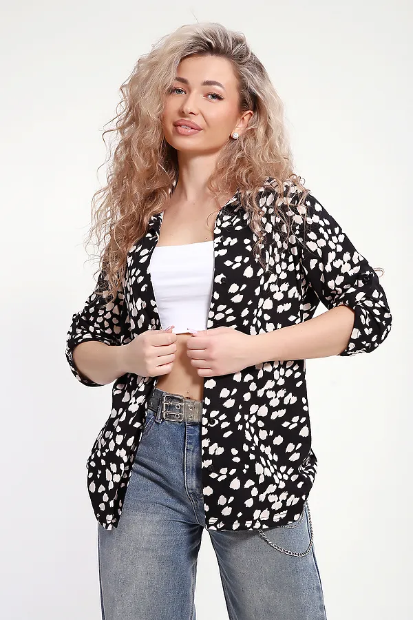 Рубашка 37011 НАТАЛИ, черный - фото 2