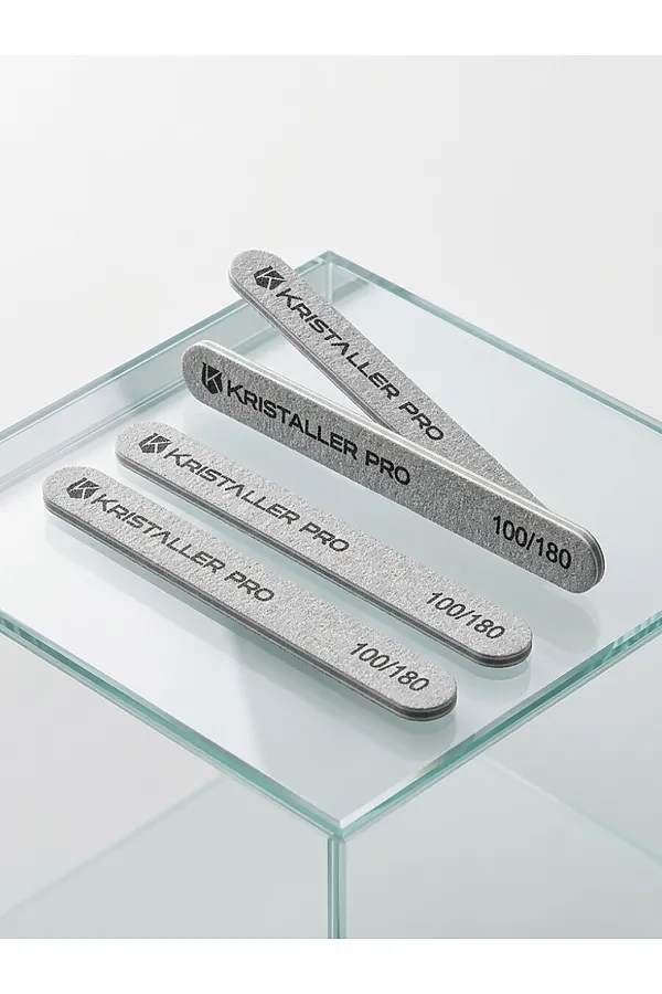 Kristaller Пилка маникюрная на деревянной основе тонкая, 100/180 грит, 13 см, 50 шт. KRISTALLER, - - фото 2