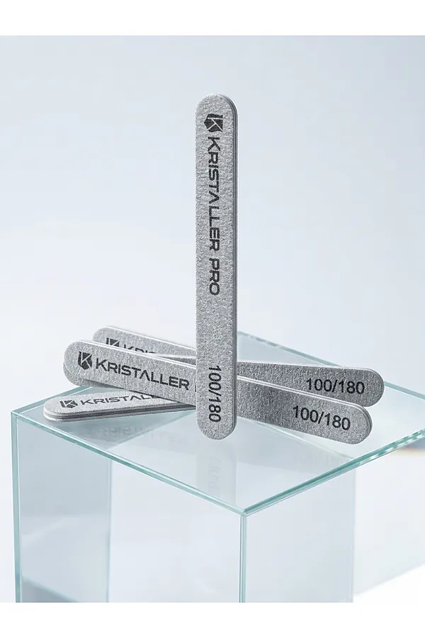 Kristaller Пилка маникюрная на деревянной основе тонкая, 100/180 грит, 13 см, 50 шт. KRISTALLER, - - фото 2