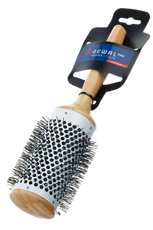 Dewal Термобрашинг для укладки волос BRBAM-01 SN, керамическое покрытие, дерево, 58/77 мм KRISTALLER, - - фото 2