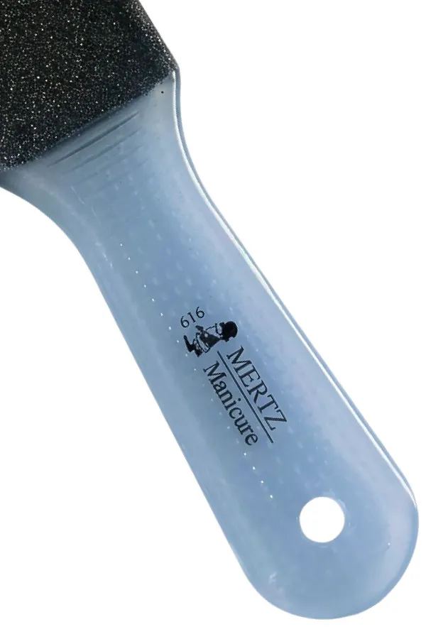 Mertz Тёрка педикюрная двусторонняя абразивная 60/100 грит / 616, голубой KRISTALLER, - - фото 2