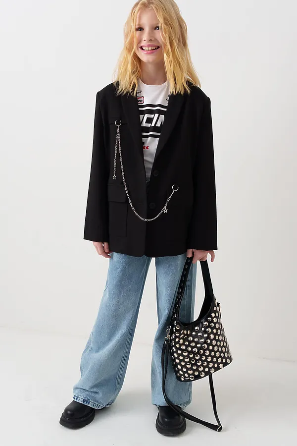 Сумка для девочек PLAYTODAY, черный - фото 2