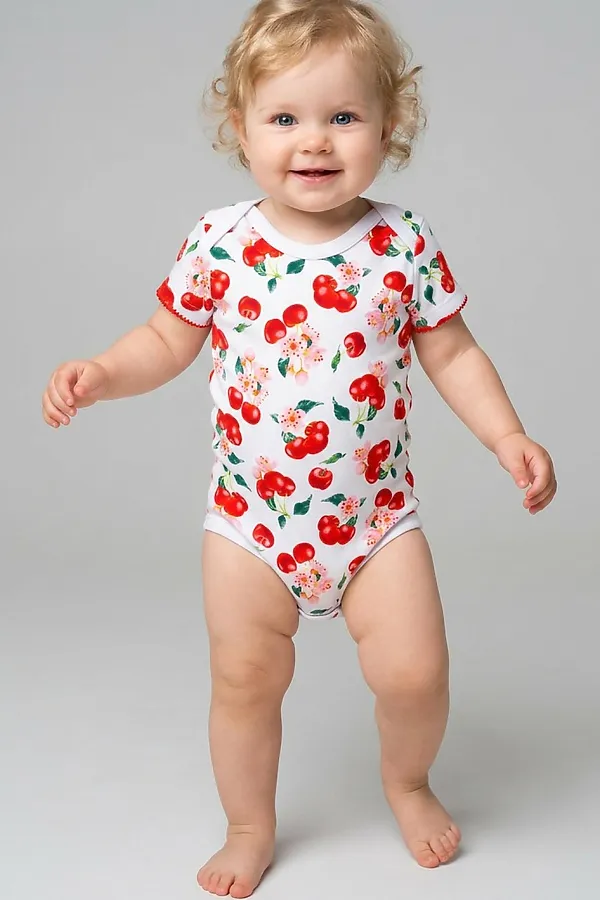 Боди детское трикотажное для девочек, 2 шт в комплекте PLAYTODAY, разноцветный - фото 2