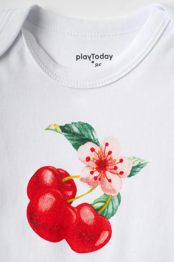 Боди детское трикотажное для девочек, 2 шт в комплекте PLAYTODAY, разноцветный - фото 2