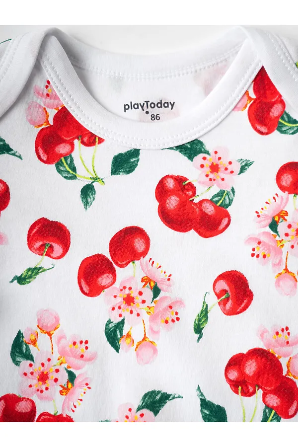 Боди детское трикотажное для девочек, 2 шт в комплекте PLAYTODAY, разноцветный - фото 2