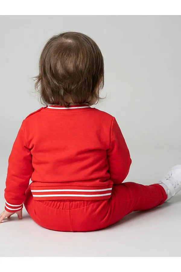 Комплект детский трикотажный для девочек: толстовка, брюки PLAYTODAY, красный - фото 2
