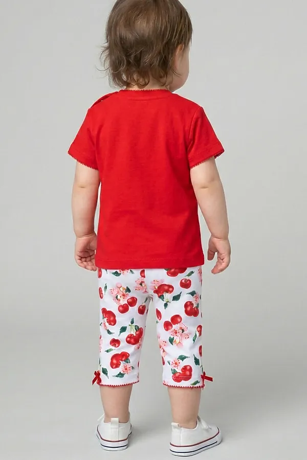 Брюки детские трикотажные для девочек (легинсы укороченные), 2 пары в комплекте PLAYTODAY, разноцветный - фото 2