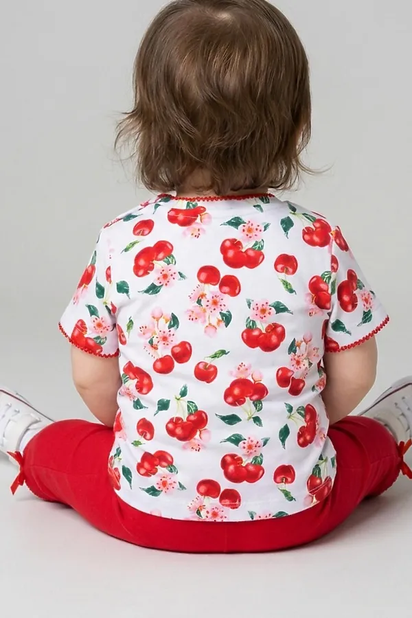 Брюки детские трикотажные для девочек (легинсы укороченные), 2 пары в комплекте PLAYTODAY, разноцветный - фото 2