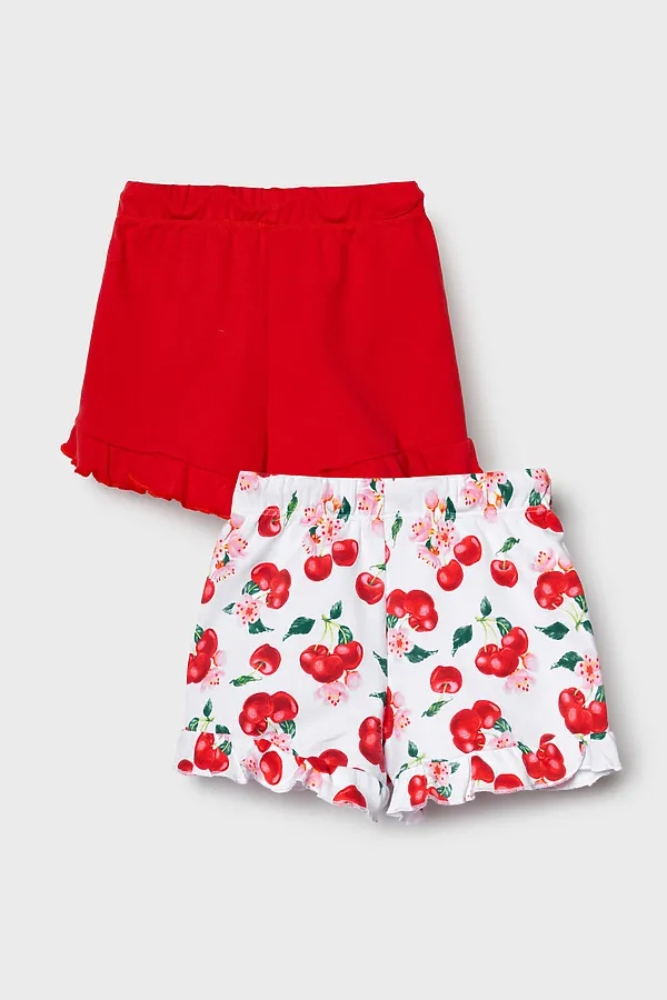 Шорты детские трикотажные для девочек, 2 шт в комплекте PLAYTODAY, разноцветный - фото 2