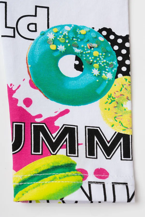 Комплект трикотажный для девочек: фуфайка (футболка), брюки (легинсы) PLAYTODAY, разноцветный - фото 2