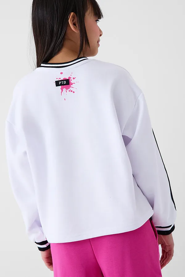 Толстовка трикотажная для девочек PLAYTODAY, белый - фото 2