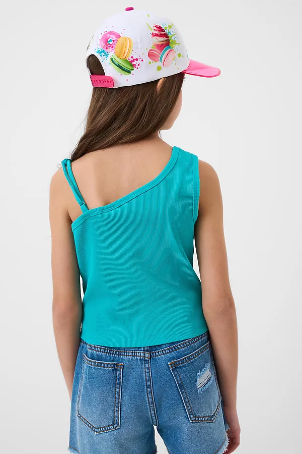 Топ трикотажный для девочек PLAYTODAY, бирюзовый - фото 2